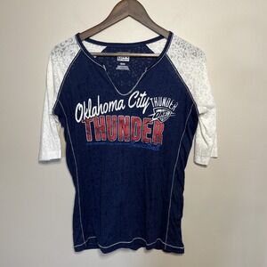 Oklahoma City Thunder Women's Prowess 3/4 Sleeve T-Shirt‎ Medium - NBA MAJESTIC